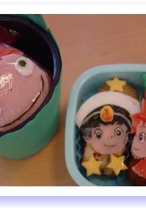 キャラ弁☆簡単「ポニョと宗助の作り方♪」-レシピのメイン写真