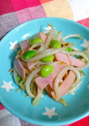 もやし・ハム・枝豆の中華和え-レシピのメイン写真