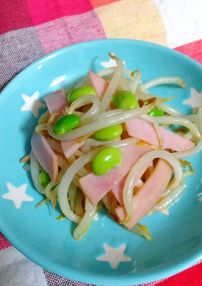 もやし・ハム・枝豆の中華和え-レシピのメイン写真