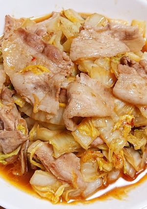 ポンの豚バラ白菜の豆板醤炒め-レシピのメイン写真