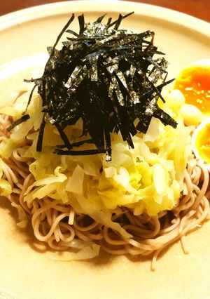 キャベツのざる蕎麦　発酵玉葱-レシピのメイン写真