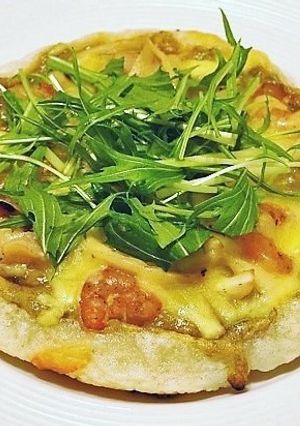 西京白みそとお餅のピザ-レシピのメイン写真