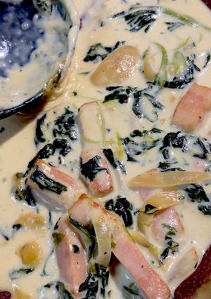 ベーコン ほうれん草 クリームパスタ-レシピのメイン写真