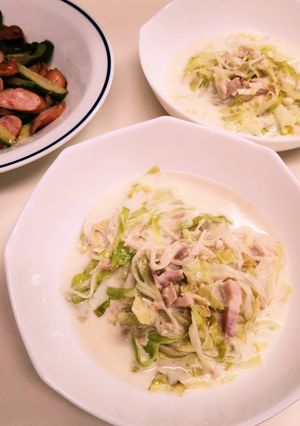 簡単♪ツナとキャベツとえのきのミルク煮☆-レシピのメイン写真