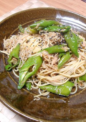 万願寺とうがらしとおじゃこのパスタ-レシピのメイン写真