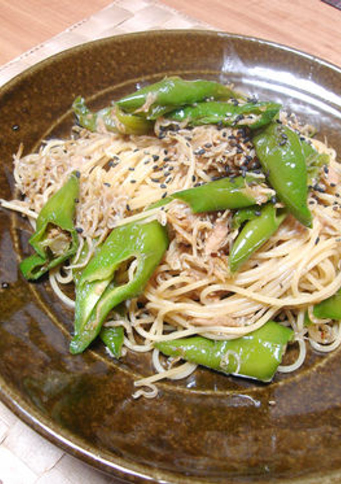万願寺とうがらしとおじゃこのパスタ-レシピのメイン写真