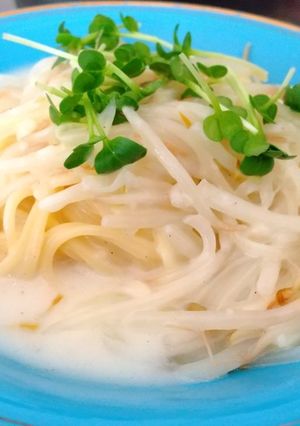 もやしと玉ねぎのクリームパスタ-レシピのメイン写真