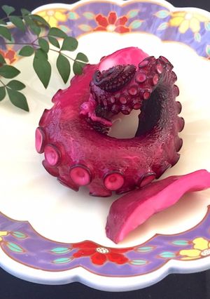 酢だこ おせちに 赤しそ液で-レシピのメイン写真