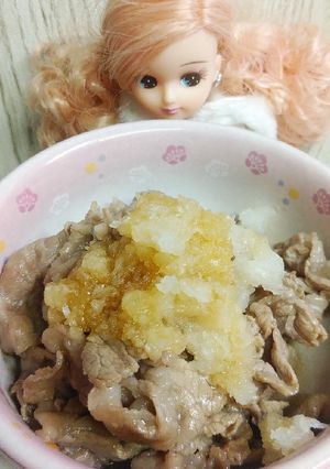 リカちゃん♡牛肉甘酢焼き✤かぶおろし添え-レシピのメイン写真
