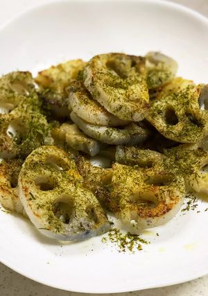 【簡単】蓮根の塩オリーブオイル焼き-レシピのメイン写真