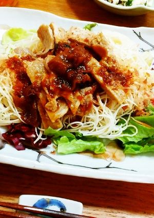 リメイク☆豚の生姜焼きでスタミナ素麺-レシピのメイン写真