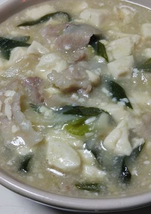 【覚え書き】豚バラの長ネギ塩麻婆豆腐-レシピのメイン写真