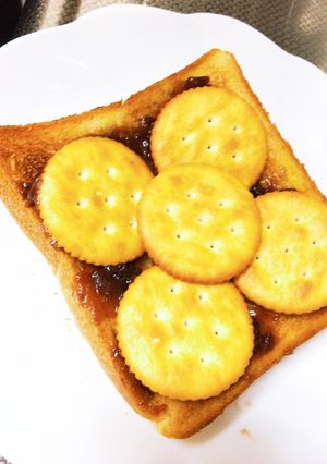 リッツあんこトースト-レシピのメイン写真