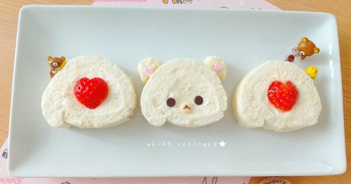 ちょこっと苺でハート＆クマちゃんデコ by nagachan❀ 【クックパッド