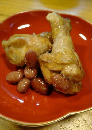 手羽元と金時豆の煮もの-レシピのメイン写真