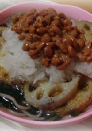 シャキシャキ蓮根のおろし納豆わかめそば☆-レシピのメイン写真