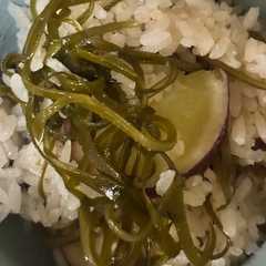รูปของ さつまいも栗！生昆布の炊き込みご飯😋