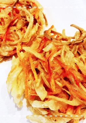 野菜パウチで簡単！サクサクかき揚げ-レシピのメイン写真