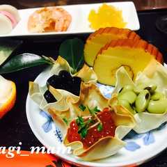 A picture of ★ワンタン皮だけ★楽チン★食べられる器.