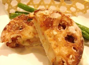 神楽坂の味♪レンコンの海老はさみ揚げ-レシピのメイン写真