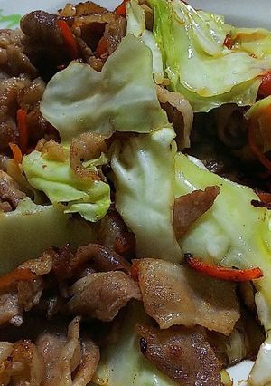 豚バラキャベツのバタポン炒め-レシピのメイン写真