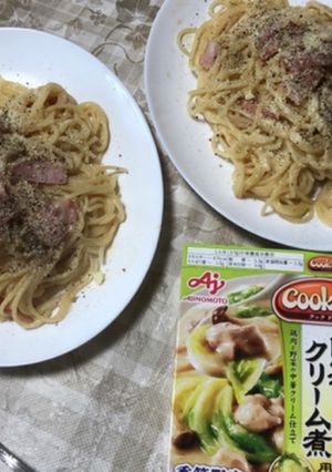 クックドゥでカルボナーラ-レシピのメイン写真