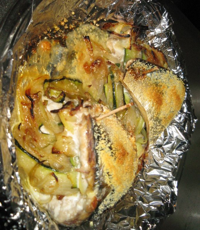 サバのオーブン焼き☆ズッキーニ長ネギ入り by namco 【クックパッド