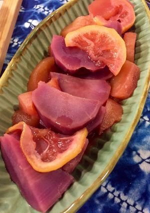 紫サツマイモとりんごのオレンジジュース煮-レシピのメイン写真