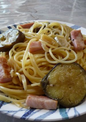 なすびとベーコンのバター風味パスタ-レシピのメイン写真