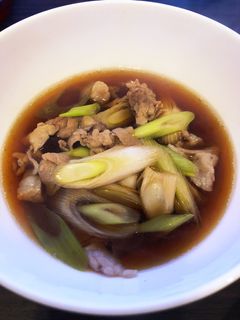 ねぎと豚肉で作る簡単つけそばのつけ汁-レシピのメイン写真