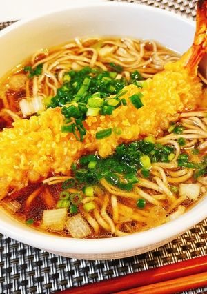 簡単年越しそばに♡サクサク天ぷらの温め方-レシピのメイン写真