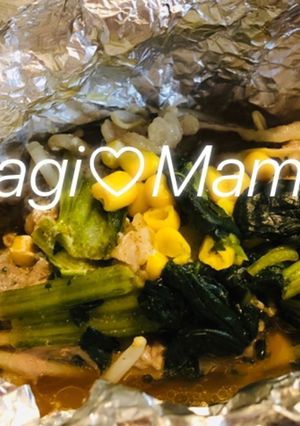 バター風味♡牛肉とほうれん草のホイル焼き-レシピのメイン写真