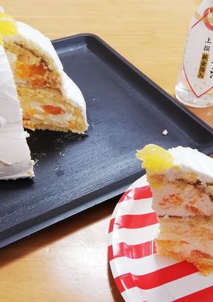 鏡餅ケーキ　お正月　元旦に-レシピのメイン写真