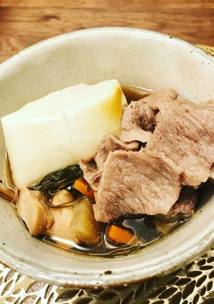 牛肉と昆布、スルメのお雑煮-レシピのメイン写真