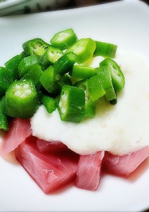 簡単オクラのマグロやまかけ-レシピのメイン写真