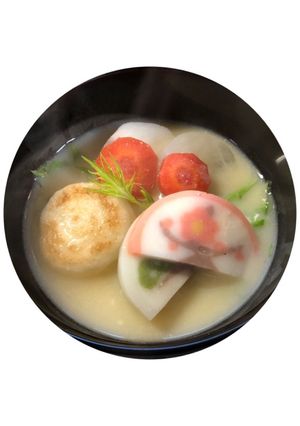 嫁入りで伝授された白味噌のお雑煮-レシピのメイン写真