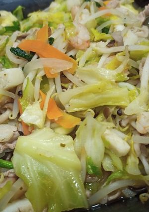柚子胡椒の海鮮野菜炒め-レシピのメイン写真