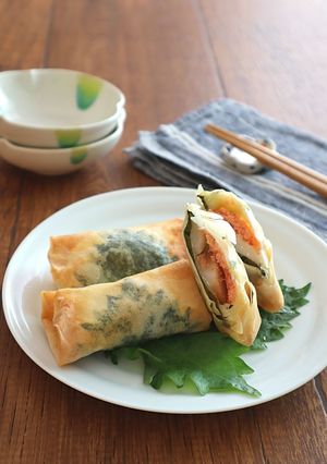 おもちアレンジ♪青じそ明太餅チーズ春巻き-レシピのメイン写真