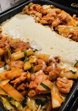 ホットプレートでチーズタッカルビ-レシピのメイン写真