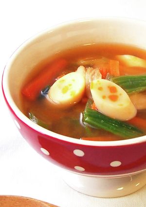 簡単！食べる味噌キムチーかまスープ-レシピのメイン写真