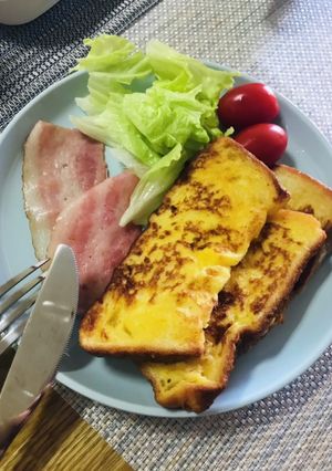 週末朝に♡甘くないフレンチトースト-レシピのメイン写真