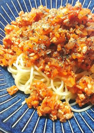 低脂質 鶏ひき肉で作る簡単ボロネーゼ-レシピのメイン写真