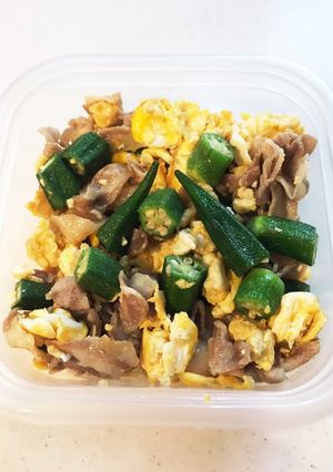 旦那がハマったオクラと卵の和風炒め-レシピのメイン写真