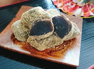 黒豆の煮汁リメイク☆信玄餅風わらび餅。-レシピのメイン写真