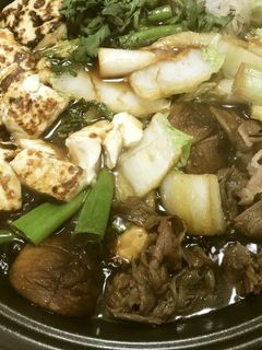 「こっち」のすき焼き・焼き豆腐準備から-レシピのメイン写真