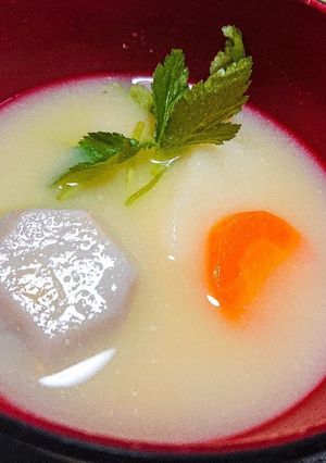 お正月に！関西風白味噌の簡単お雑煮-レシピのメイン写真