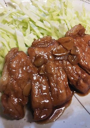 簡単料理 ニンニクいっぱいトンテキ-レシピのメイン写真