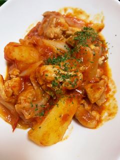 鶏肉とじゃがいものトマト煮-レシピのメイン写真