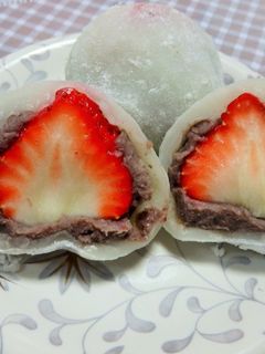 餅粉で いちご大福-レシピのメイン写真