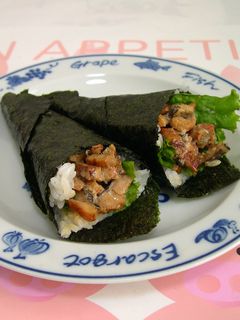 穴子蒲焼マヨ de 手巻き寿司-レシピのメイン写真